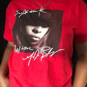 Red Mary J Blige Supreme T-shirt
